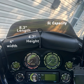 Willie & Max 06-13 HD FL/FLH/FLT/FLHT Two Pouch Windshield Bag (21.25inL x 6.5inH x 2.25inD) - Black - 0