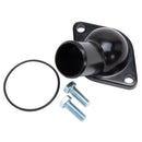 Edelbrock Chevy 15 Deg. Water Neck Steel - Black-1