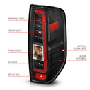 ANZO 2005-2021 Nissan Frontier LED Taillights Black Housing/Clear Lens-2