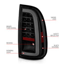ANZO 00-06 Toyota Tundra (Std. Bed/Reg Cab) LED Taillights w/Light Bar Black Housing Smoke Lens-2