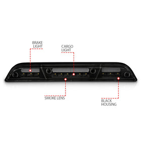 ANZO 15-20 Ford F-150 - F-450 LED Third Brake Light - Black Housing/Smoke Lens - 0