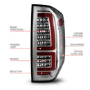 ANZO 2014-2021 Toyota Tundra LED Taillights Chrome Housing/Clear Lens-2