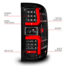 ANZO 15-19 Chevrolet Silverado 2500 HD/3500 HD LED Taillight w/ Sequential Black Housing/Clear Lens-2