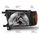 ANZO 1999-2002 Toyota 4Runner Crystal Headlights Black-4