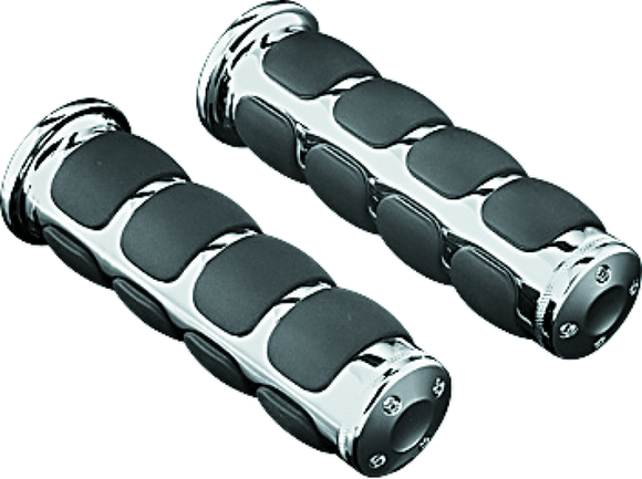Kuryakyn ISO Universal Grips 1inch Bars Chrome