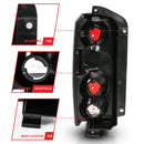ANZO 1997-2001 Jeep Cherokee Taillights Black-2