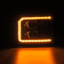 AlphaRex 05-07 Ford F250/350/450/550 Super Duty LUXX LED Proj HL Blk w/Actv Light & Seq Sig + SB DRL-4