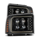 AlphaRex 05-07 Ford Super Duty/Excursion NOVA-Series LED Projector Headlights Alpha-Blk w/Activ Ligh-1