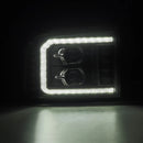 AlphaRex 05-07 Ford F250/350/450/550 Super Duty PRO-Series Proj. Headlights Blk w/Seq Sig. + SWB DRL-3