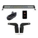 Cali Raised 05-15 Toyota Tacoma 32In Lower Bumper Flush Led Bar Kit - Combo Amber Backlight - Tall-1