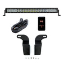 Cali Raised 05-15 Toyota Tacoma 32In Lower Bumper Hidden Led Bar Brackets Kit-Amber Backlight - Tall-1