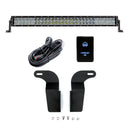 Cali Raised 05-15 Toyota Tacoma 32In Lower Bumper Hidden Led Brackets Kit - Blue Backlight - Small-1