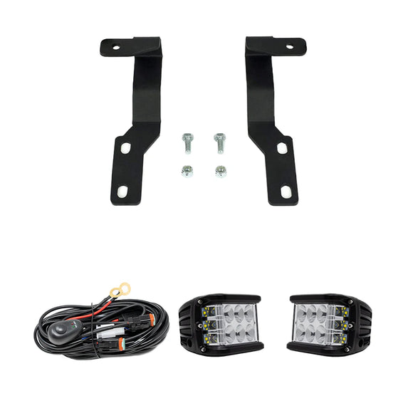 Cali Raised 05-15 Toyota Tacoma Low Profile Led Ditch Light Brackets Kit - Brackets W/ No Switch