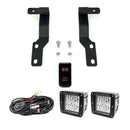 Cali Raised 05-15 Toyota Tacoma Low Prof Ditch Light Brackets Kit W/ Amber Backlight - Tall-1