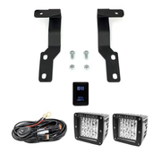 Cali Raised 05-15 Toyota Tacoma Low Prof Ditch Light Brackets Kit W/ Blue Backlight - Small