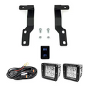 Cali Raised 05-15 Toyota Tacoma Low Prof Ditch Light Brackets Kit W/ Blue Backlight - Small-1
