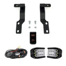 Cali Raised 05-15 Toyota Tacoma Low Profile Led Ditch Light Brackets Kit W/Amber Backlight - Tall-1