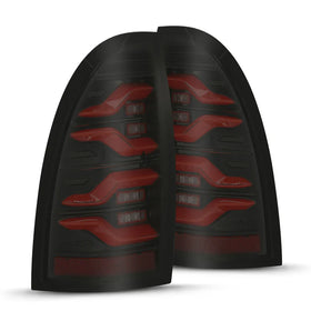 AlphaRex 05-15 Toyota Tacoma LUXX LED Taillights Blk/Red w/Activ Light/Seq Signal