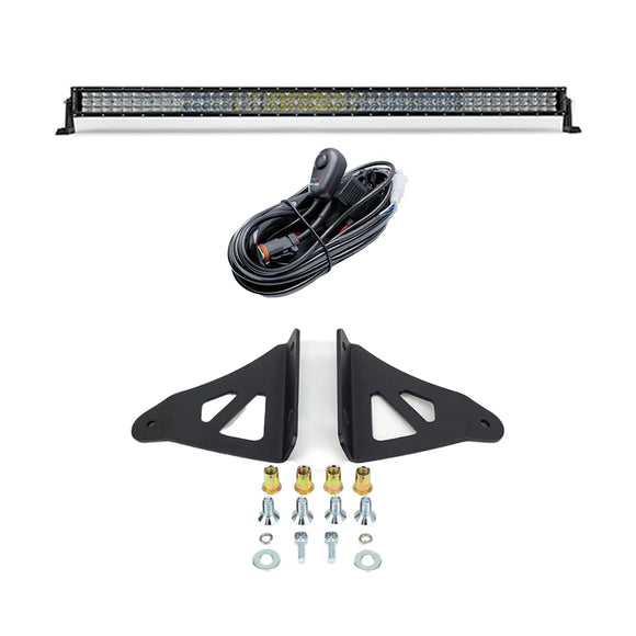 Cali Raised 05-23 Toyota Tacoma 52 Curved Led Light Bar Roof Brackets Kit - Brackets W/ 5D Optic Os