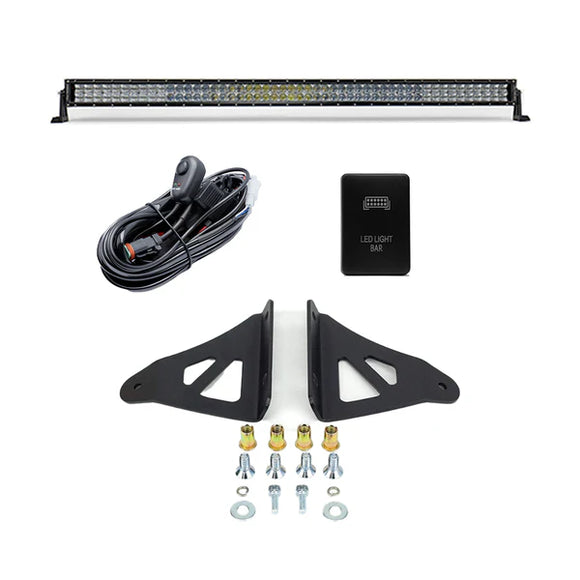 Cali Raised 05-23 Toyota Tacoma 52 Curved Led Light Bar Roof Brackets Kit - Brackets W/ 5D Optic Os