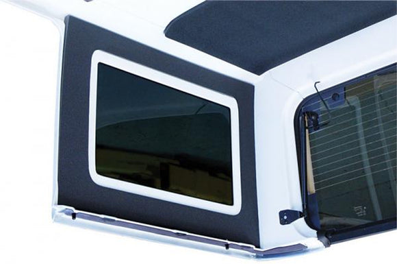 DEI 11-18 Jeep Wrangler JK 2-Door Boom Mat Rear Side Window Trim - 2 Piece - Gray Leather Look