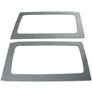 DEI 11-18 Jeep Wrangler JK 2-Door Boom Mat Rear Side Window Trim - 2 Piece - Gray Leather Look-1
