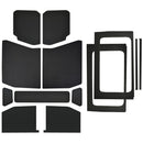 DEI 18-23 Jeep Wrangler JL 4-Door Boom Mat Complete Headliner Kit - 13 Piece - Black Leather Look-1