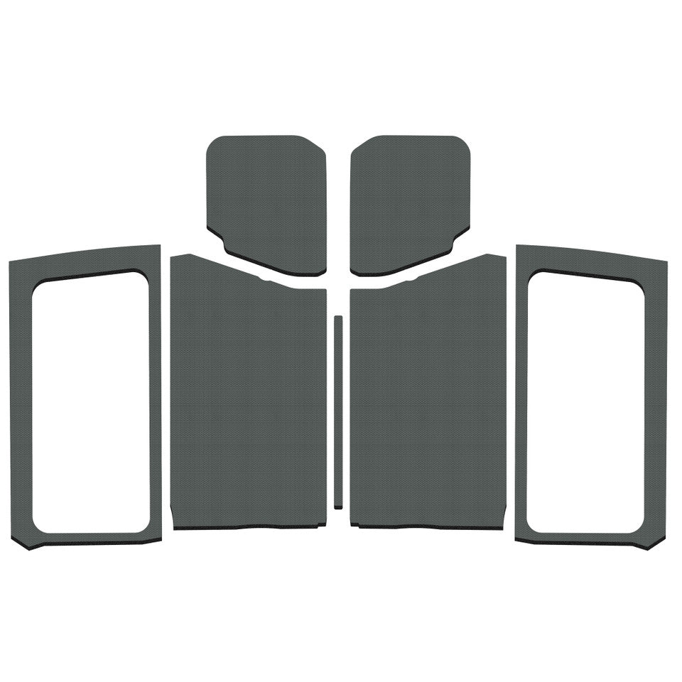 DEI 18-23 Jeep Wrangler JL 2-Door Boom Mat Complete Headliner Kit - 7 Piece - Gray