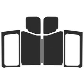 DEI 18-23 Jeep Wrangler JL 2-Door Boom Mat Complete Headliner Kit - 7 Piece - Black Leather Look