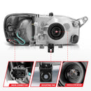 ANZO 1999-2004 Nissan Pathfinder Crystal Headlights Black-2