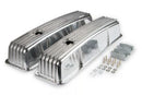 Mr. Gasket Cast Aluminum Finned Valve Covers - Polished 1958-1986 Chevrolet 283-400-1