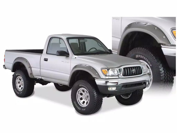 Bushwacker 95-04 Toyota Tacoma Fleetside Cutout Style Flares 4pc 74.5in Bed w/ 4WD Only - Black