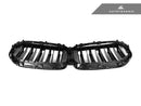AutoTecknic G05 X5 LCI Dual-Slat Front Grille - Gloss Black-3