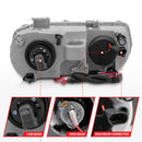 ANZO 1994-1997 Acura Integra Projector Headlights w/ Halo Black-2
