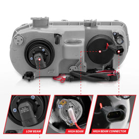 ANZO 1994-1997 Acura Integra Projector Headlights w/ Halo Black - 0