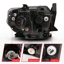 ANZO 14-17 Toyota Tundra Plank Style Projector Headlights Chrome w/ Amber-2