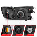 ANZO 1999-2002 Toyota 4Runner Crystal Headlights Black-2