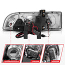 ANZO 1998-2005 Chevrolet S-10 Projector Headlights w/ Halo Chrome-2
