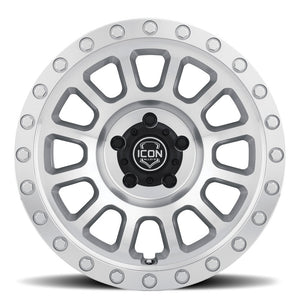 ICON Hulse 17 X 8.5 6 X 5.5 25mm Offset 5.75in BS Silver Machined