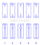 King Toyota 3SGTE Performance Main Bearing Set - Size STD-2