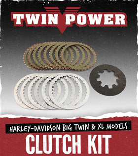 Twin Power 90-97 Big Twin 91-Up XL Clutch Kit Extra Plate W/ Heavy Spring