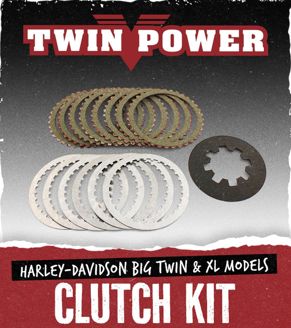 Twin Power 90-97 Big Twin 91-Up XL Clutch Kit Extra Plate W/ Heavy Spring