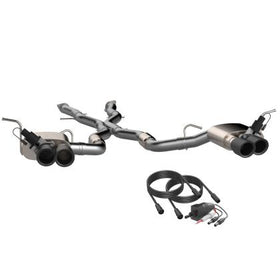 QTP 2018+ Jeep Grand Cherokee Trackhawk 304SS Screamer Cat-Back Exhaust w/4in Black Tips - 0