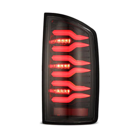 AlphaRex 07-08 Dodge Ram1500/07-09 Dodge Ram 2500+3500 Luxx-Series LED Tail Lights(Pair) Alpha Black - 0