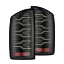 AlphaRex 07-08 Dodge Ram1500/07-09 Dodge Ram 2500+3500 Luxx-Series LED Tail Lights(Pair) Alpha Black-1