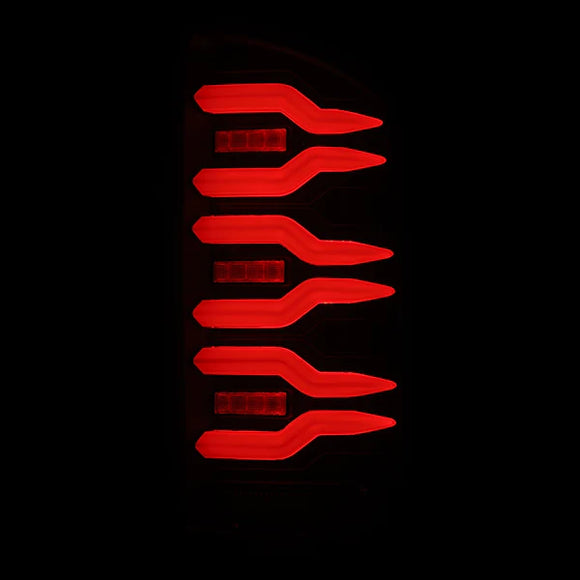 AlphaRex 07-08 Dodge Ram 1500/07-09 Dodge Ram 2500+3500 Luxx-Series LED Tail Lights (Pair) Black