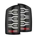 AlphaRex 07-08 Dodge Ram 1500/07-09 Dodge Ram 2500+3500 Luxx-Series LED Tail Lights (Pair) Black-1