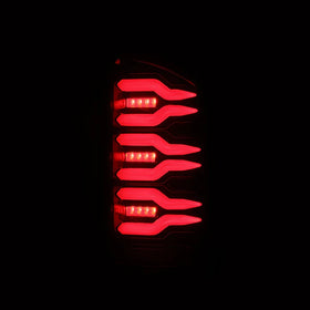 AlphaRex 07-08 Dodge Ram1500/07-09 Dodge Ram 2500+3500 Luxx-Series LED Tail Lights(Pair) Black/Red - 0