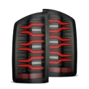 AlphaRex 07-08 Dodge Ram1500/07-09 Dodge Ram 2500+3500 Luxx-Series LED Tail Lights(Pair) Black/Red-1