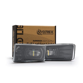 AlphaRex 07-13 Chevrolet Silverado/04-17 Tahoe DoubleTap Dual Color LED Proj Fog Lights - Wt/Ambr